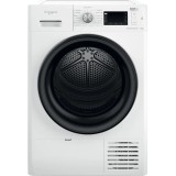 Uscator de rufe Whirlpool FFTD8X3BEE, Pompa de caldura, 8 kg, Clasa A+++, Motor Inverter, Freshcare+, Tehnologia al 6-lea Simt, Control touch, Alb