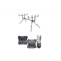 Rod-pod baracuda pentru 4 lansete si Avertizori TLI21 cu swingeri cu led