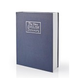 Dictionar seif secret cu cifru, cutie de valori camuflata, seif carte, 24 x 15.5 x 5.5 cm, albastru