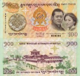 Bhutan 100 Ngultrum 2011 Comemorativa UNC, Bancnota Ne流通 in Folder Original