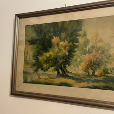 Kudelasz Karoly 1896-1973 Pastel Malul Crisului Oradea Pictor Clujean !