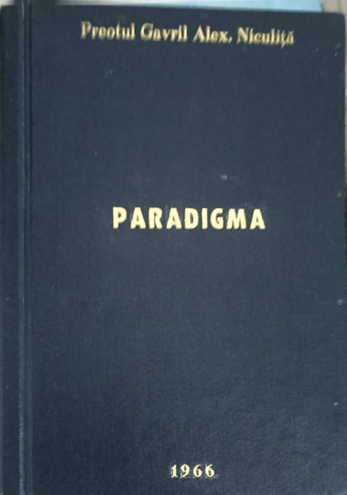 PARADIGMA. POEZII (MANUSCRIS TEHNOREDACTAT LA MASINA DE SCRIS)-GAVRIL ALEX. NICULITA