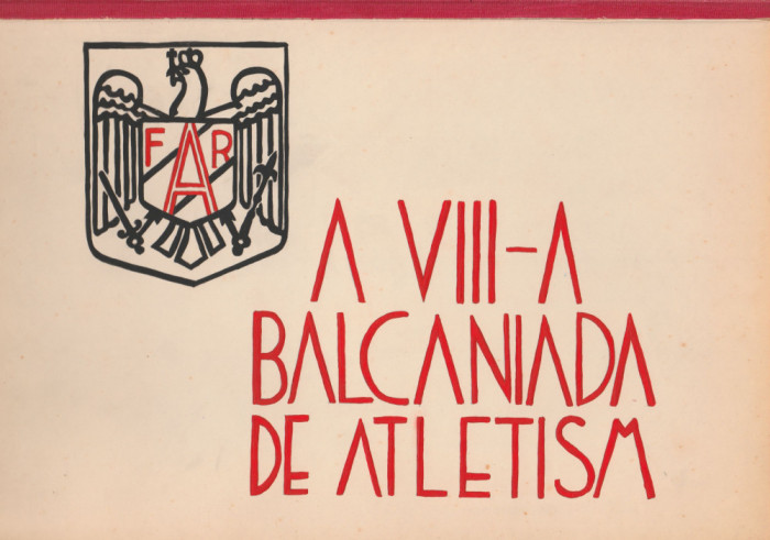 1937 Romania - Carnet filatelic particular Balcaniada de Atletism, stampila FDC