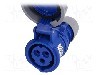 Conector alimentare AC, IEC 60309, IP67, 16A, 230V AC, 3 pini, PCE - 2132-6