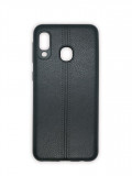 Husa telefon Silicon Samsung Galaxy A40 a405 Black Leather