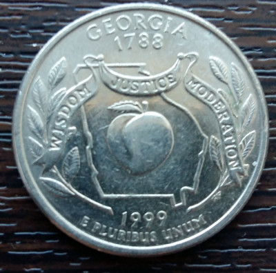 (M2301) MONEDA SUA - QUARTER DOLLAR 1999, LIT. D - GEORGIA foto