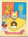 bnk cp Judetul Dolj - Stema - circulata 1982 - marca fixa
