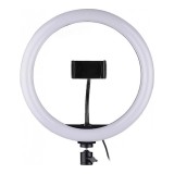 Cumpara ieftin Lampa circulara Loomax, 20 W, 3200-5600 K, 33 cm, lumini RGB, suport telefon, 10 trepte reglaj, 7 culori, 3 tipuri lumina, General