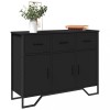 Gossi dulap, negru, 97x32,5x74,5 cm, lemn prelucrat
