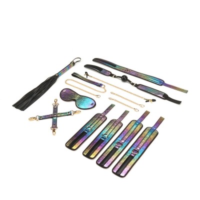 Set Accesorii Imobilizare Erotica Glossy Multicolor Soft Bondage Kit (8 Piese) foto