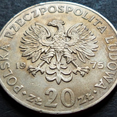 Moneda 20 ZLOTI - POLONIA, anul 1975 * cod 592 - MARCELI NOWOTCO