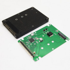 Adaptor convertor SSD M.2 NGFF B+M Key la IDE 44 pini cu carcasa / rack 2.5 inch foto