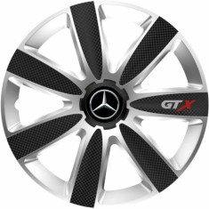 Set 4 Capace Roti GTX Carbon Gri-Negru R17, Compatibil Cu Mercedes