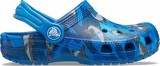 Saboți Crocs Classic Shark Clog PS Albastru - Prep Blue, 19, 20, 23, 24, 27