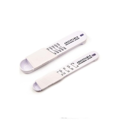 Set 2 linguri de m&amp;Auml;surat ajustabile, material abs, design ergonomic, 16x3.5x1.6 cm, alb foto