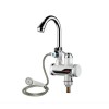 Robinet Electric Cu Dus Eliandeco &reg;, Pentru Incalzit Apa Instant, Cu Afisaj LED Al Temperaturii, Montare Pe Chiuveta, Putere 3000W, Alb, Oem