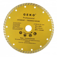 Disc diamantat 180mm turbo, GEKO PROFI, G00262