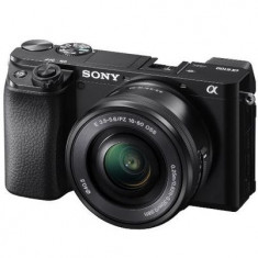 Aparat foto Mirrorless Sony Alpha A6100, CMOS Exmor, 24.2MP, 4K, Wi-FI, Bluetooth + Obiectiv 16-50mm