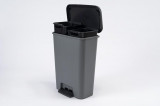 Cumpara ieftin Curver COMPATTA BIN, 23+23L, 29,4x49,6x62 cm, negru/gri, pentru gunoi