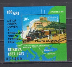 A11 TX8 1 - 1983 - 100 ani de la prima cursa Orient Expres - colita dantelata
