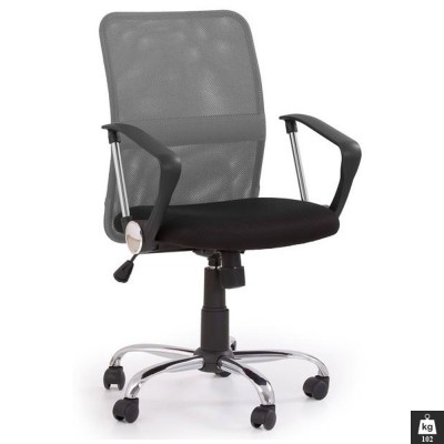 Scaun de birou HM Tony, Mesh, Ergonomic, Inaltime ajustabila, Roti pivotante, 102 Kg, Gri foto