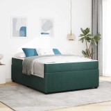 Cumpara ieftin Cadru de pat Verde inchis 140 x 200 cm tesatura