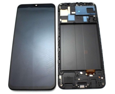 Display Samsung Galaxy A30 A305 Oled cu Rama Black Negru foto