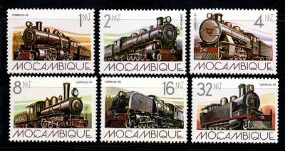 Mozambic 1983 - Locomotive, serie neuzata foto