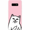 Husa silicon pentru Samsung Galaxy S10 Lite, White Cat