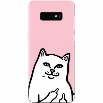 Husa silicon pentru Samsung Galaxy S10 Lite, White Cat foto