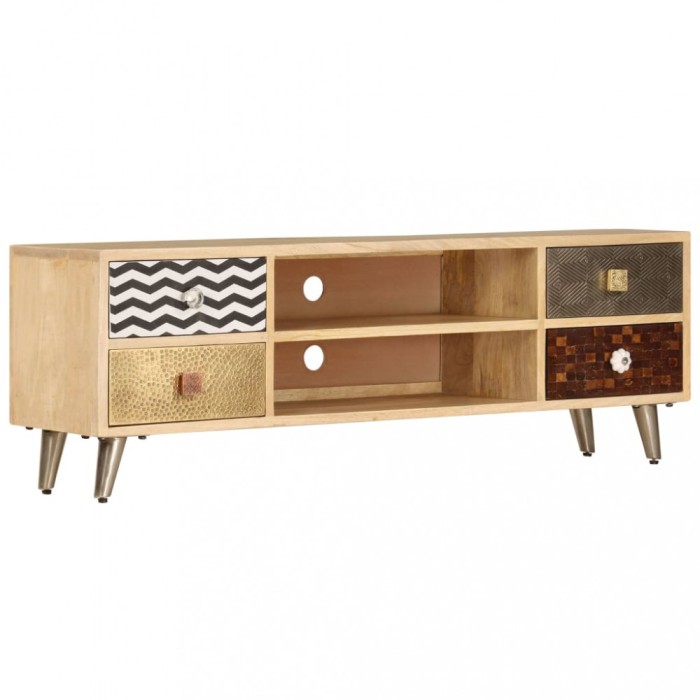 Gossi comoda tv, 120 x 30 x 40 cm, lemn masiv de mango