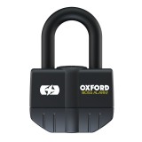 Antifurt moto/blocator disc cu alarma Oxford Paddlock, negru