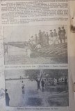 1927, Imagini de epoca inundatie Rosiori de Vede, gara, linia Rosiori - Peretu