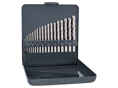Set burghie metal oțel cobalt HSS-E 19 buc. foto