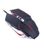 Mouse pentru jocuri din metal cu iluminare LED, 7 butoane, DPI reglabil, design ergonomic, negru, Oem