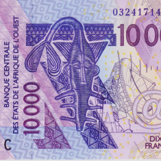 Bancnota Statele Africii de Vest 10.000 Franci 2003 - P318Ca UNC ( Burkina Faso)