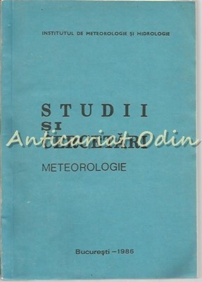 Studii Si Cercetari. Meteorologie - 1986 foto