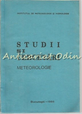 Studii Si Cercetari. Meteorologie - 1986