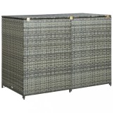 Gossi magazie dubla pentru pubele, antracit, 148x77x111 cm, poliratan