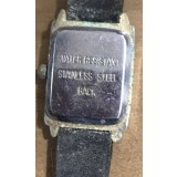 CSM3 Donator Ceas Dama Baoqin Quartz Rectangular Cadran Albastru Distrus Defect Oxodat Pentru Piese Schimb Crafturi Steampunk