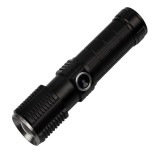 Lanterna LED IdeallStore&reg;, XHP90, 1000m, Zoom, USB, 5 Moduri, Baterie inclusa, Negru