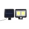 Lampa solara eMazing cu detector de miscare, 108 LED-uri COB, 2 panouri, 2400lm, IP65, negru