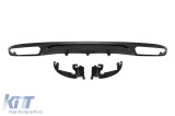 Difuzor tip E63 A Design potrivit pentru bara spate standard pentru Mercedes E-Class W213 dupa 2016 -oo--oo-, cu garnitura neagra Performance AutoTuni
