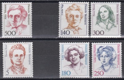 Germania 1989 - Femei celebre, 4 Serii, MNH foto
