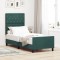 vidaXL Cadru de pat cu headboard Verde &icirc;nchis 80 x 200 cm Catifea 3344840