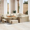 VidaXL Set de canapele pentru grădină 12 pcs Bej poliratan 3362036