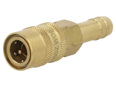 Conector rapid cu supapă 10 bar alamă FPM foto