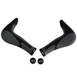 Set 2 mansoane ergonomice cu blocaj, pentru biciclete Jet G-205, culoare negru/g... Cod:A718