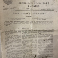 Buletinul oficial al Republicii Socialiste Romania 14 septembrie 1989