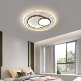 Lustra LED cu telecomanda SERPENTA 125W, Rotunda, lumina Rece/Calda/Neutra, Dimabila, Negru ModernLight Concept